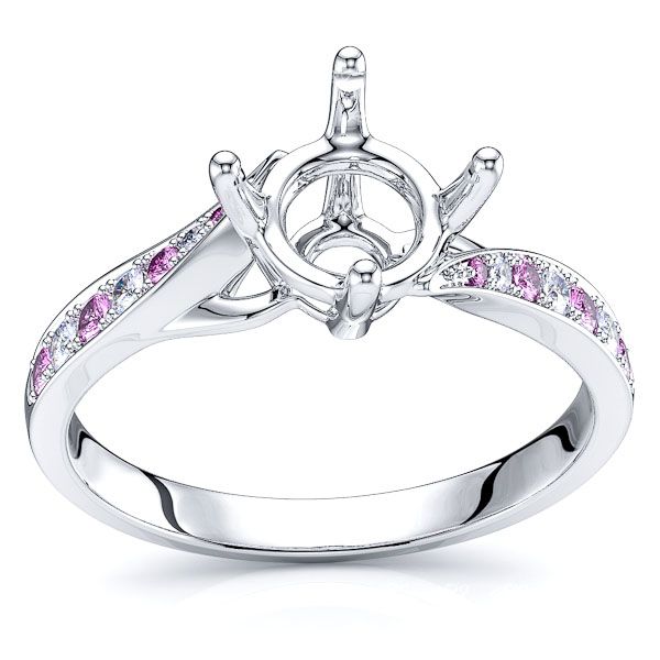 White Diamond and Pink Sapphire