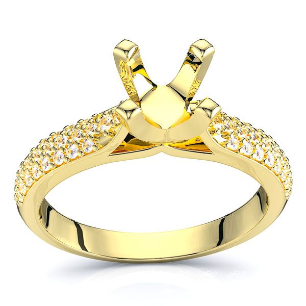 South Dakota Pave Set Engagement Ring