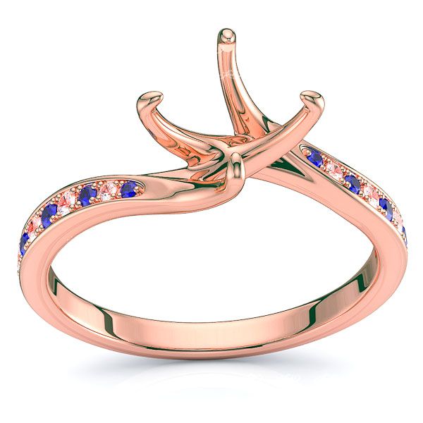 Rose Diamond and Blue Sapphire