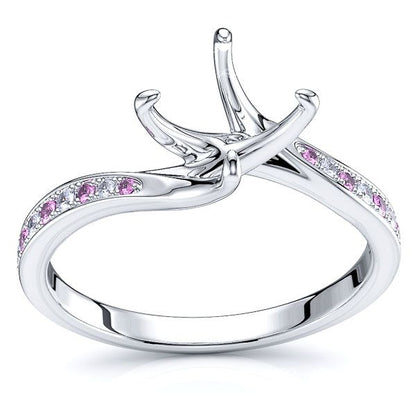 White Diamond and Pink Sapphire