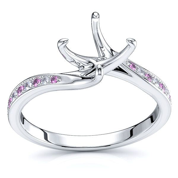 White Diamond and Pink Sapphire