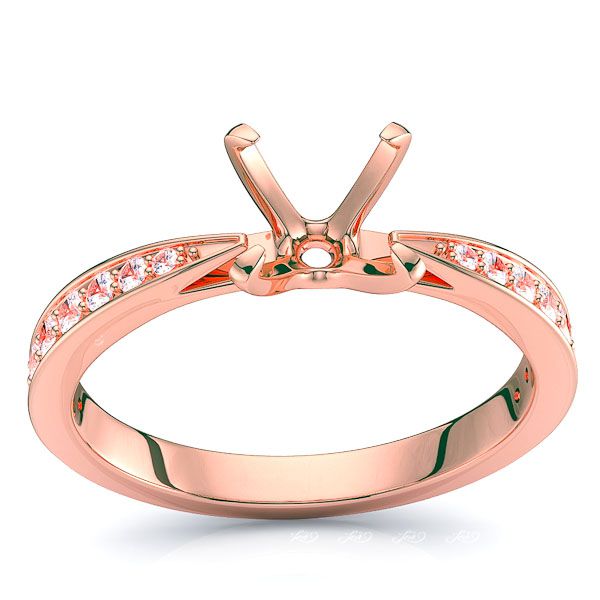 New Mexico Pave Set Engagement Ring