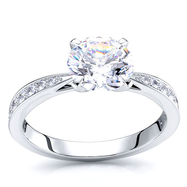 New Mexico Pave Set Engagement Ring