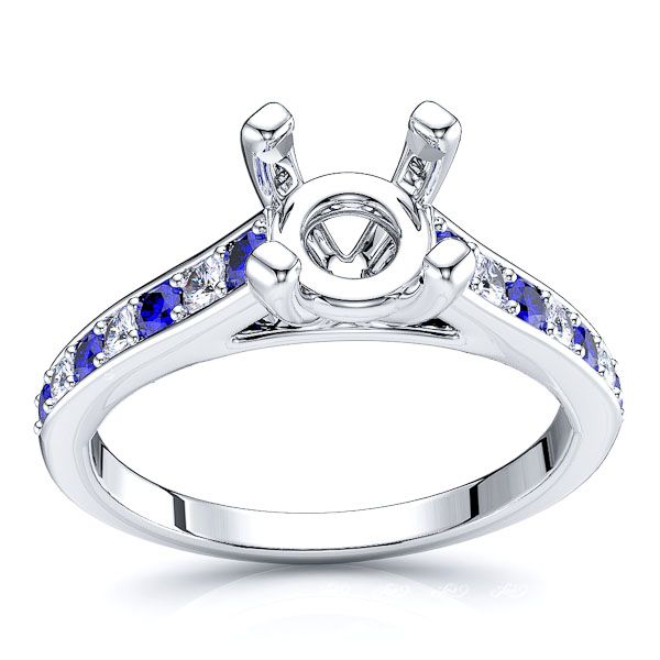 White Diamond and Blue Sapphire