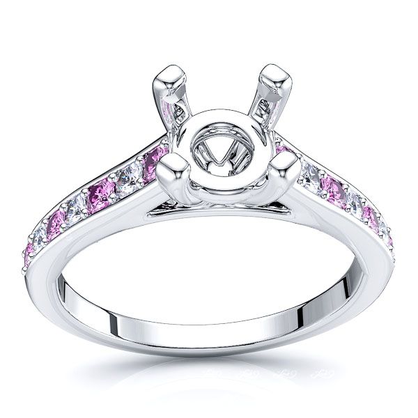 White Diamond and Pink Sapphire