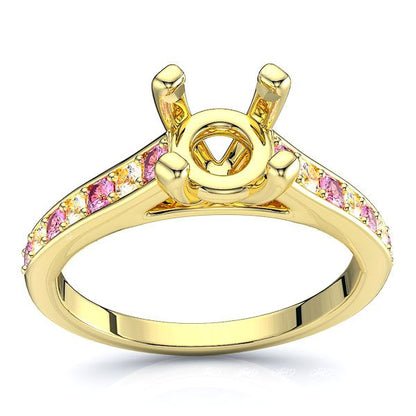Yellow Diamond and Pink Sapphire