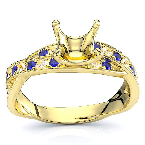 Yellow Diamond and Blue Sapphire