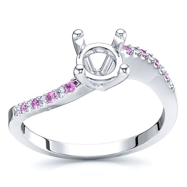 White Diamond and Pink Sapphire