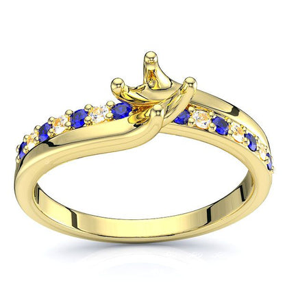 Yellow Diamond and Blue Sapphire