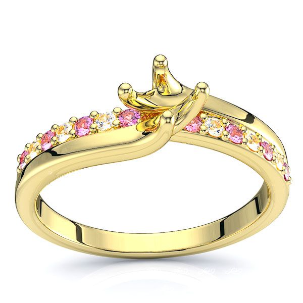 Yellow Diamond and Pink Sapphire