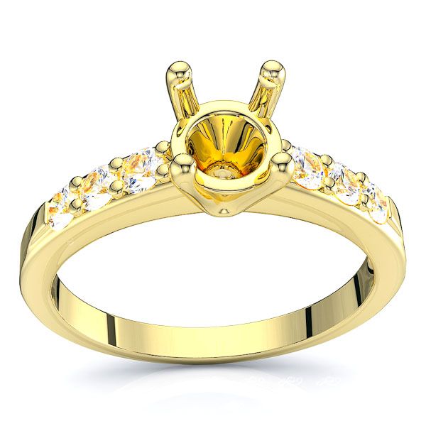 Trellis Pave Set Engagement Ring