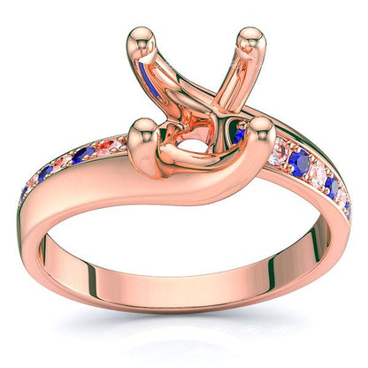 Rose Diamond and Blue Sapphire