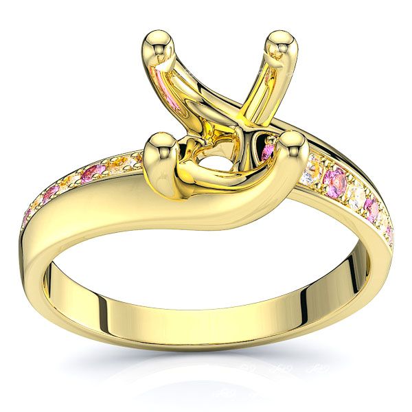 Yellow Diamond and Pink Sapphire