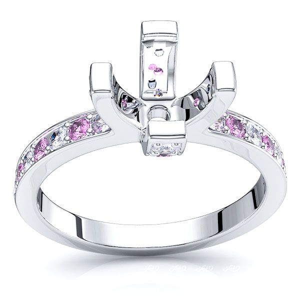 White Diamond and Pink Sapphire