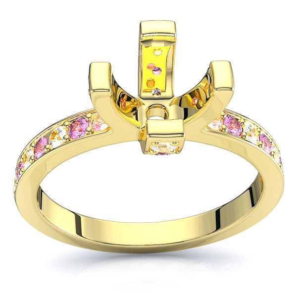 Yellow Diamond and Pink Sapphire