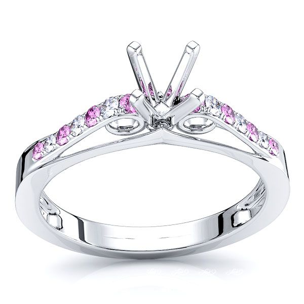 White Diamond and Pink Sapphire
