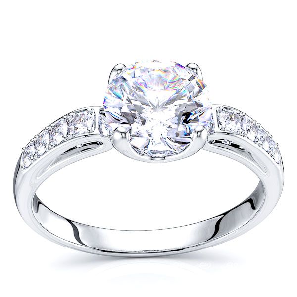 Saskatoon Pave Set Engagement Ring