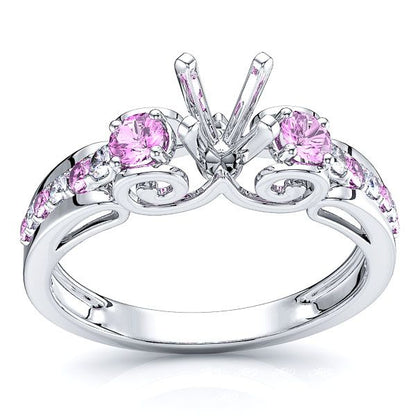 White Diamond and Pink Sapphire