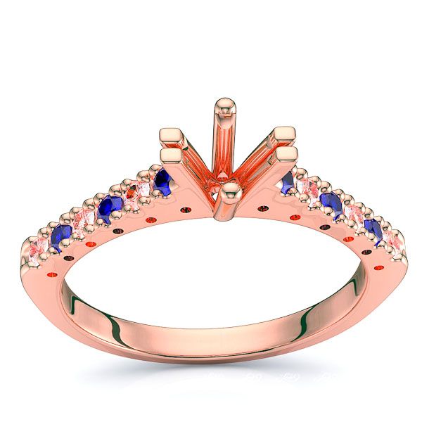 Rose Diamond and Blue Sapphire