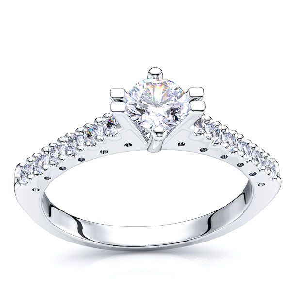 Quebec Pave Set Engagement Ring