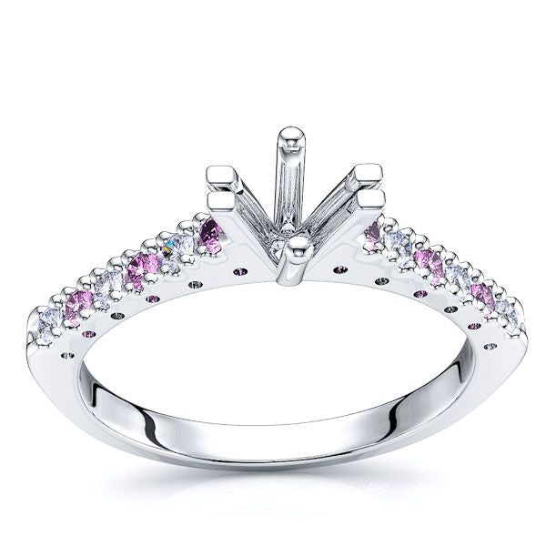 White Diamond and Pink Sapphire