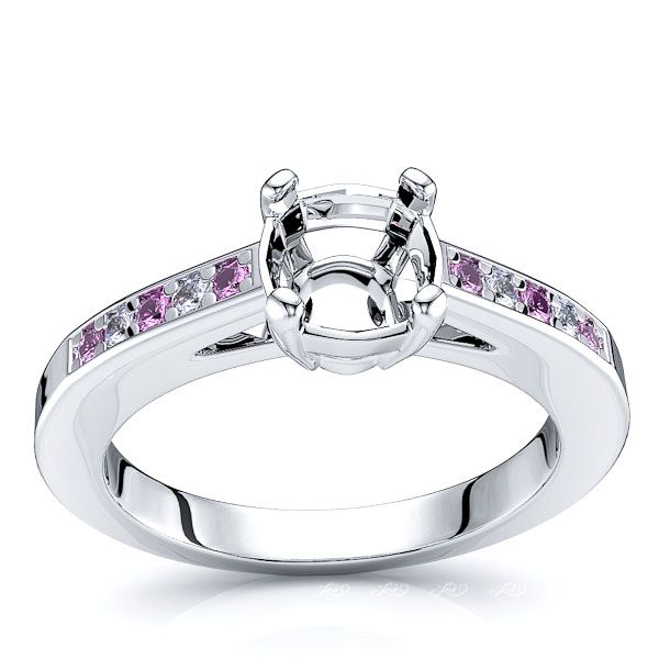 Diamond and Pink Sapphire