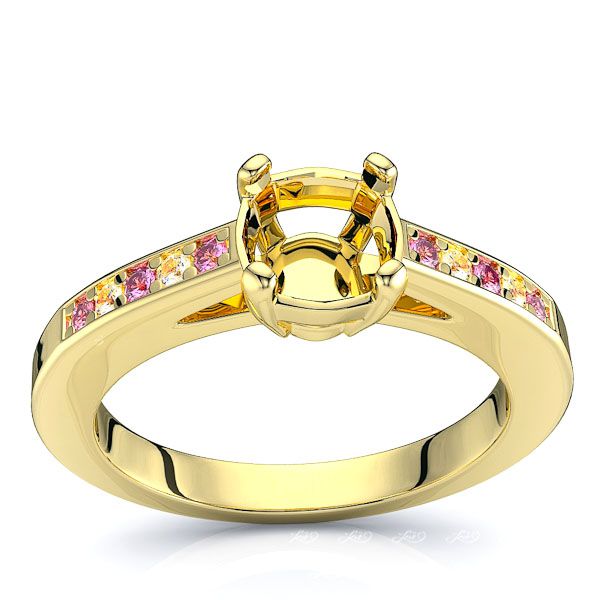 Yellow Diamond and Pink Sapphire