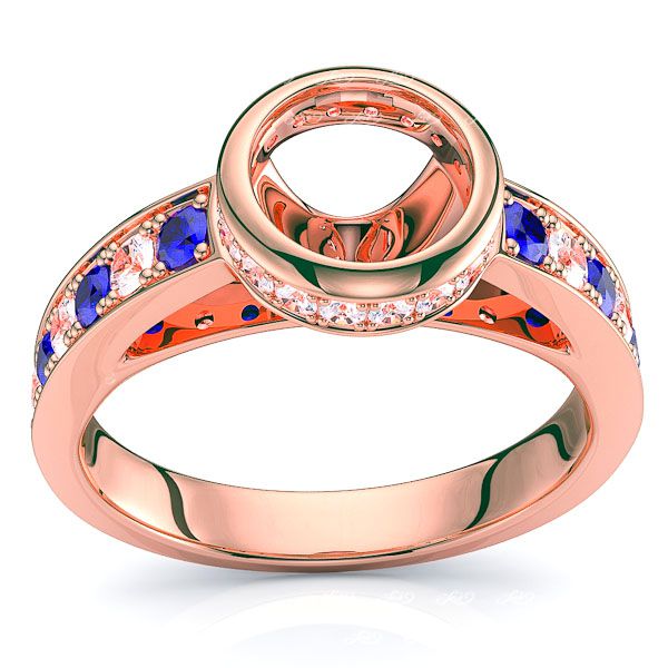 Rose Diamond and Blue Sapphire
