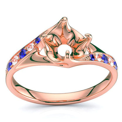 Rose Diamond and Blue Sapphire
