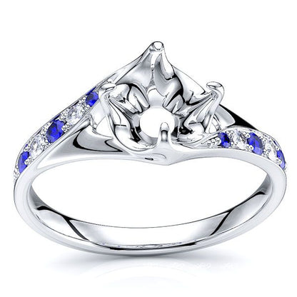 White Diamond and Blue Sapphire
