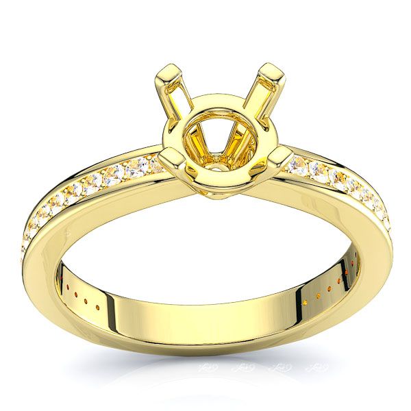 New York Pave Set Engagement Ring