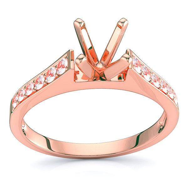 North Dakota Pave Set Engagement Ring