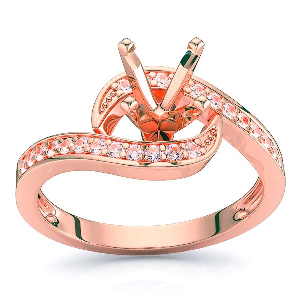 Illinois Pave Set Engagement Ring