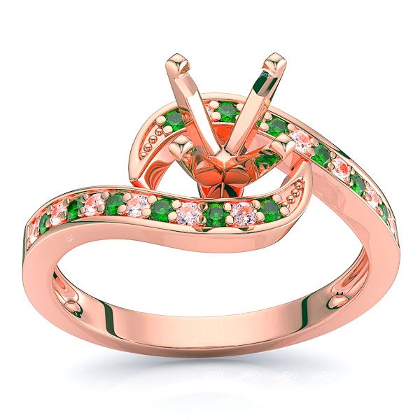 Rose Diamond and Emerald