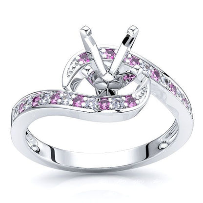 White Diamond and Pink Sapphire