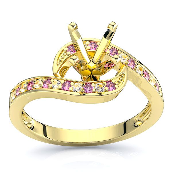 Yellow Diamond and Pink Sapphire