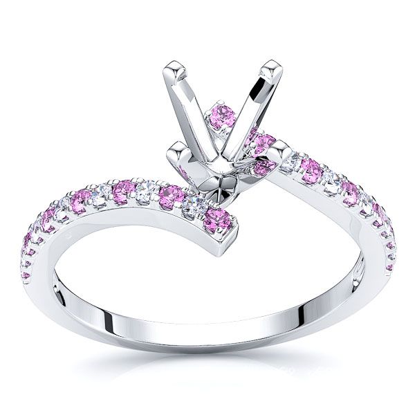 White Diamond and Pink Sapphire