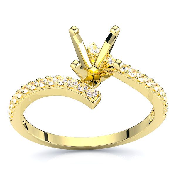 Oklahoma Pave Set Engagement Ring