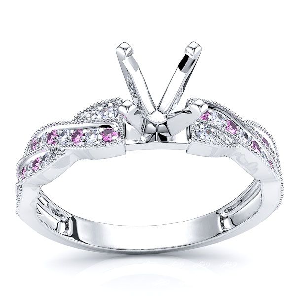 White Diamond and Pink Sapphire