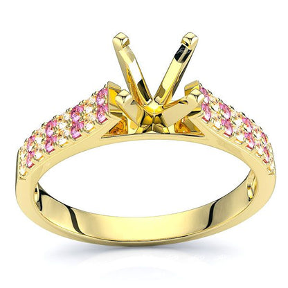 Yellow Diamond and Pink Sapphire
