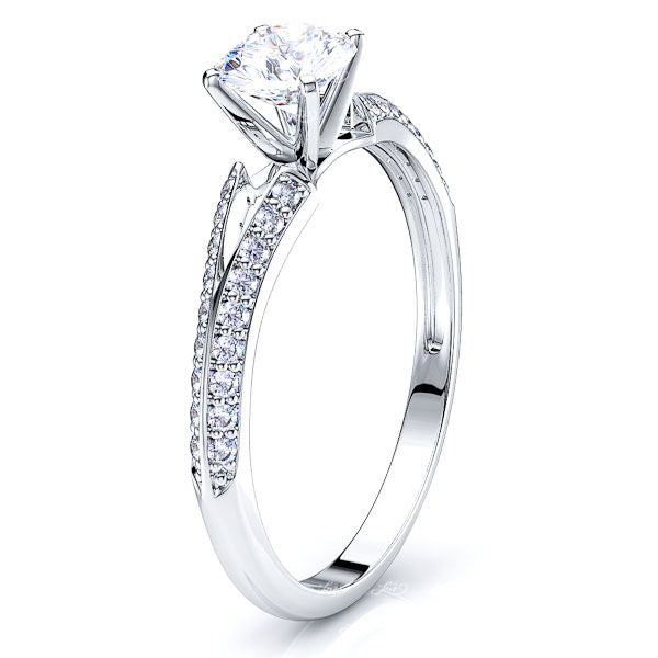 Rhode Island Pave Set Engagement Ring