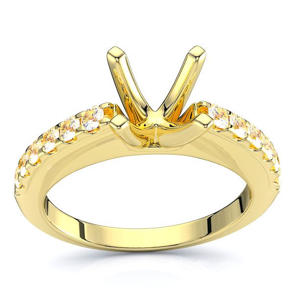 Massachusetts Pave Set Engagement Ring