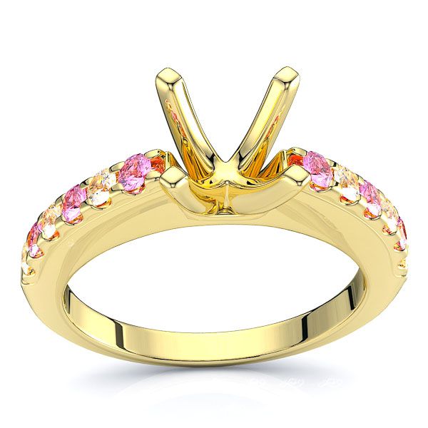Yellow Diamond and Pink Sapphire