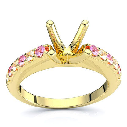 Yellow Diamond and Pink Sapphire