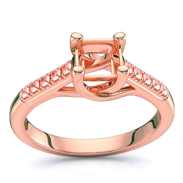 Saskatchewan Trellis Pave Set Engagement Ring