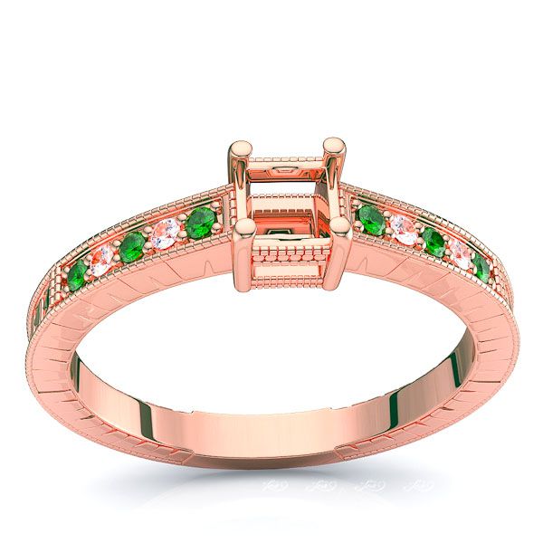 Rose Diamond and Emerald