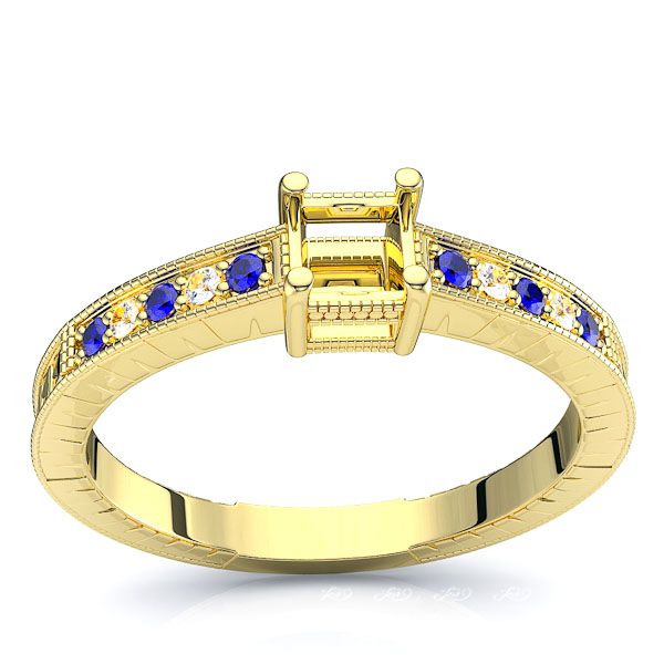 Yellow Diamond and Blue Sapphire