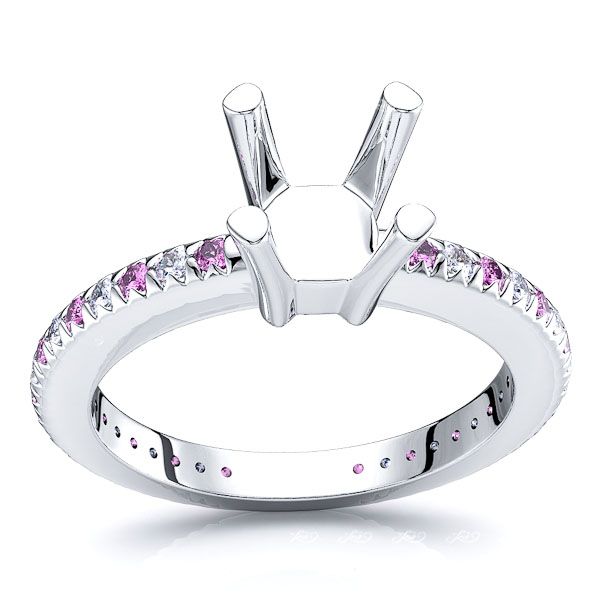 White Diamond and Pink Sapphire