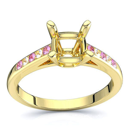 Yellow Diamond and Pink Sapphire