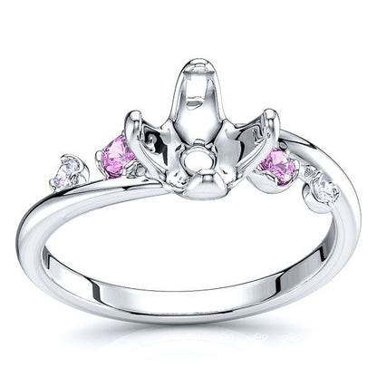 White Diamond and Pink Sapphire